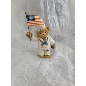 Cherished Teddies "Joel" figurine. "Wear Your Country's Colors with Pride" editi